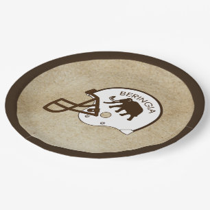 Universität Beringia Fußball Helmet Pappteller