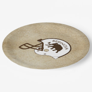 Universität Beringia Fußball Helmet Pappteller