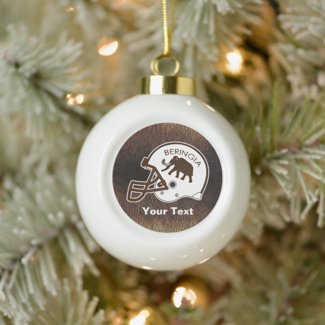 Universität Beringia Fußball Keramik Kugel-Ornament (Baum)