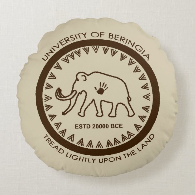 Universität Beringia Mammoth Rundes Kissen (Vorderseite)
