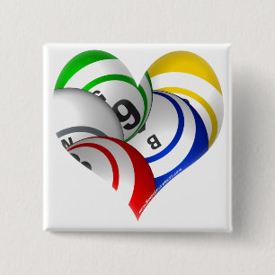 Universität des Bingobingo-Herzknopfes Button