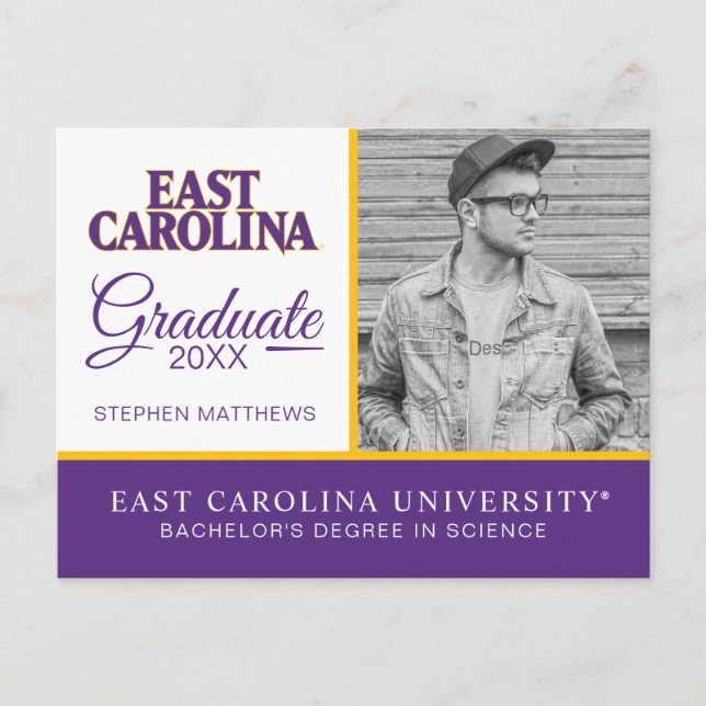 Universität East Carolina | East Carolina Ankündigungspostkarte (Vorderseite)