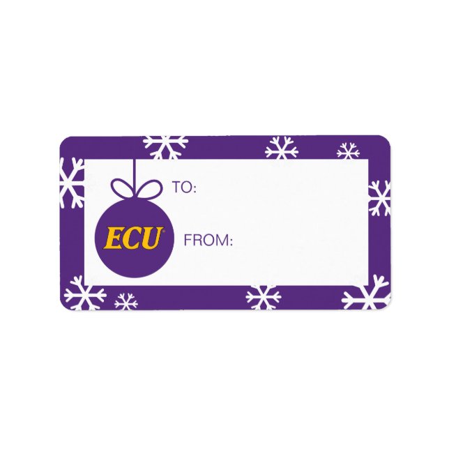 Universität East Carolina | ECU-Logo Adressaufkleber (Vorne)