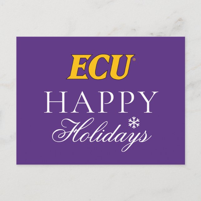 Universität East Carolina | ECU-Logo Feiertagspostkarte (Vorderseite)