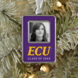 Universität East Carolina   ECU-Logo Rahmen-Ornament Silber
