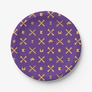 Universität East Carolina Pirates Gold Pattern Pappteller