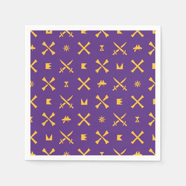 Universität East Carolina | Pirates Gold Pattern Serviette (Vorderseite)
