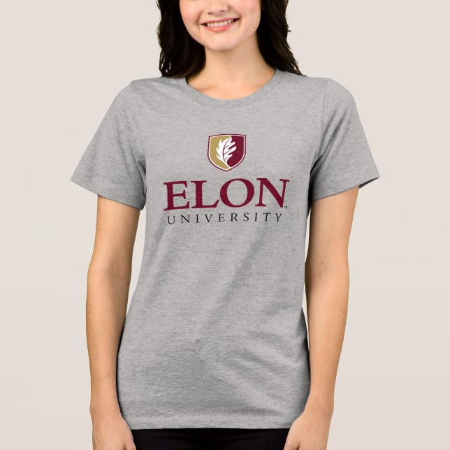 Universität Elon Tri-Blend Shirt (Vorderseite)