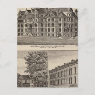 Universität Garfield, Kansas Postkarte