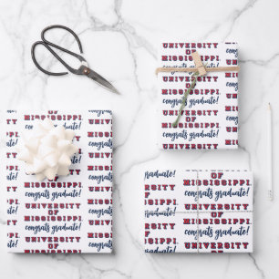 Universität Mississippi Blocktyp Geschenkpapier Set
