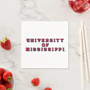Universität Mississippi Blocktyp Serviette