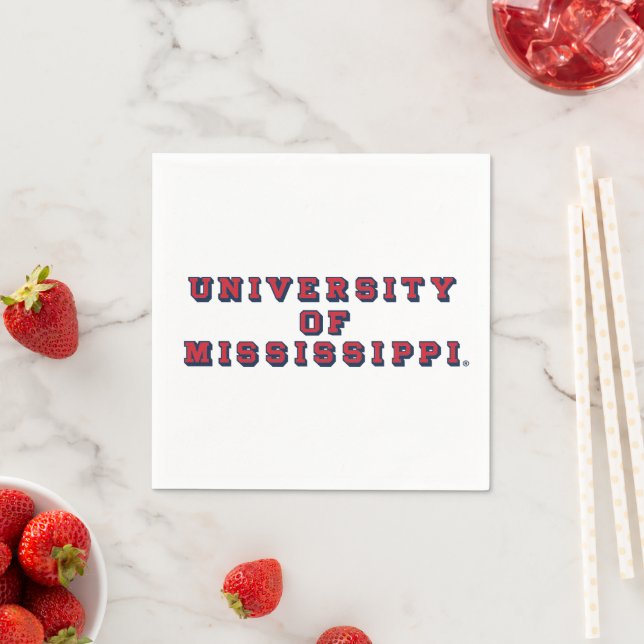 Universität Mississippi | Blocktyp Serviette (Beispiel)