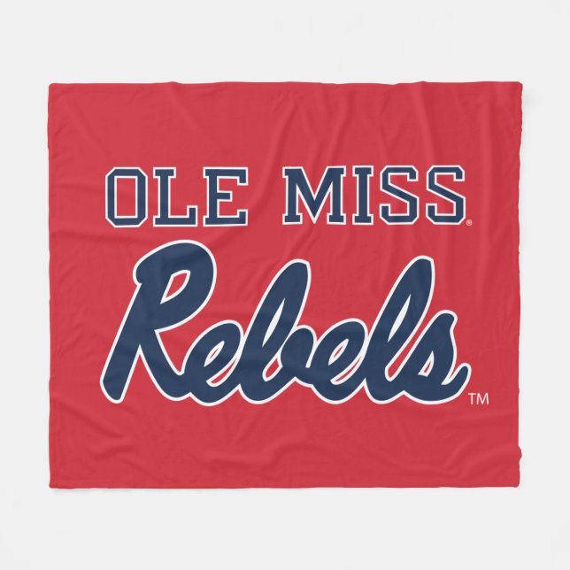 Universität Mississippi | Ole Miss Rebels Fleecedecke (Vorderseite (Horizontal))