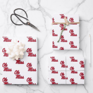 Universität Mississippi Ole Miss Script Geschenkpapier Set