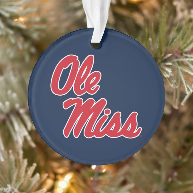 Universität Mississippi | Ole Miss Script Ornament (Baum)