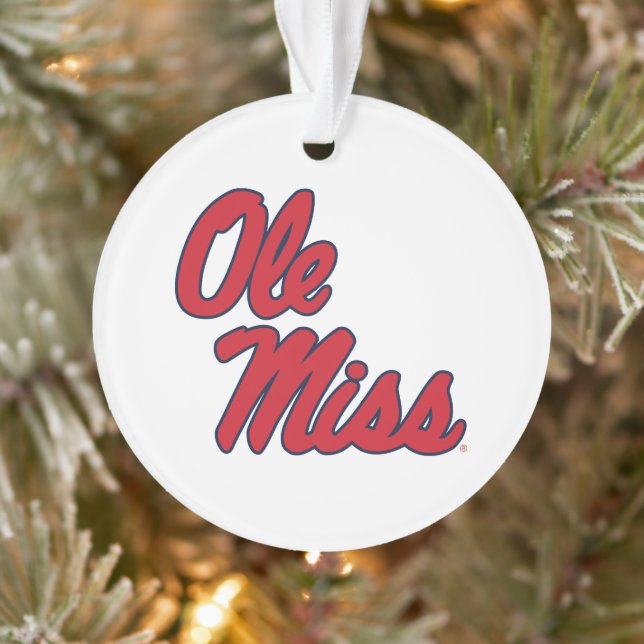 Universität Mississippi | Ole Miss Script Ornament (Baum)