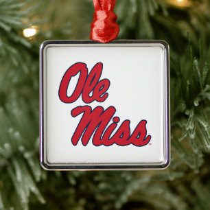 Universität Mississippi   Ole Miss Script Ornament Aus Metall