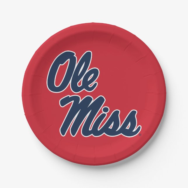Universität Mississippi | Ole Miss Script Pappteller (Vorderseite)