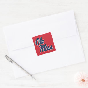 Universität Mississippi   Ole Miss Script Quadratischer Aufkleber
