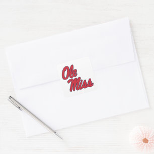 Universität Mississippi   Ole Miss Script Quadratischer Aufkleber