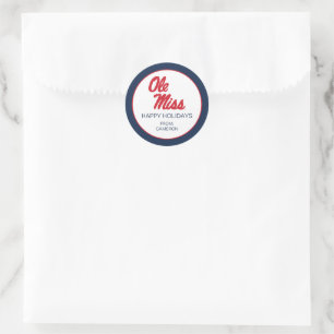 Universität Mississippi Ole Miss Script Runder Aufkleber