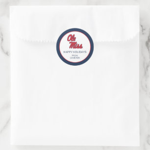 Universität Mississippi   Ole Miss Script Runder Aufkleber