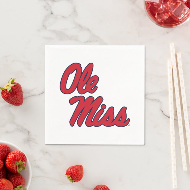 Universität Mississippi | Ole Miss Script Serviette (Beispiel)