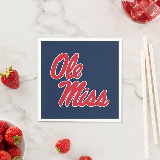 Universität Mississippi | Ole Miss Script Serviette (Beispiel)