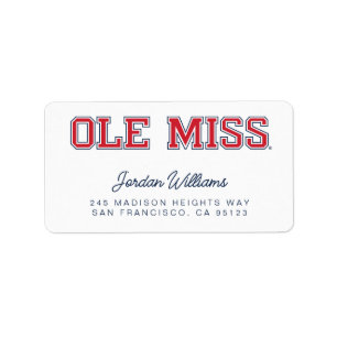 Universität Mississippi Ole Miss Wordmark Adressaufkleber