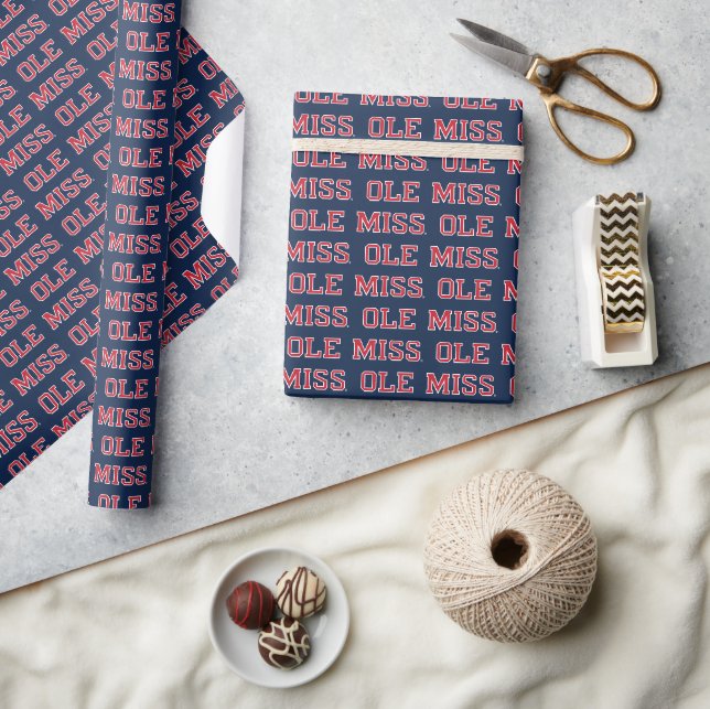 Universität Mississippi | Ole Miss Wordmark Geschenkpapier (Kunsthandwerk)
