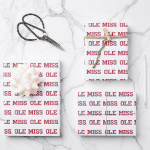 Universität Mississippi Ole Miss Wordmark Geschenkpapier Set