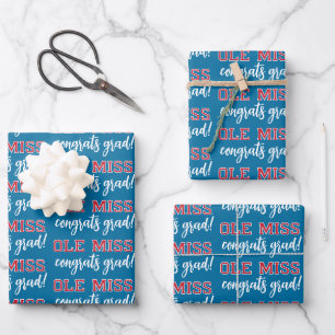Universität Mississippi Ole Miss Wordmark Geschenkpapier Set