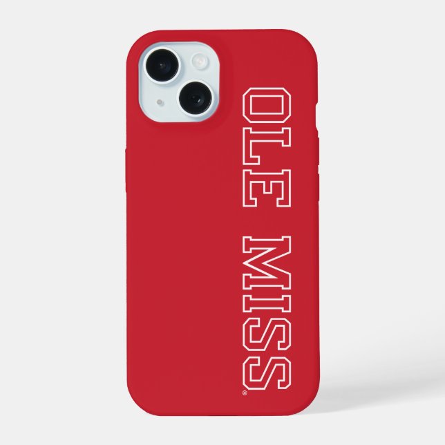 Universität Mississippi | Ole Miss Wordmark iPhone 15 Hülle (Rückseite)
