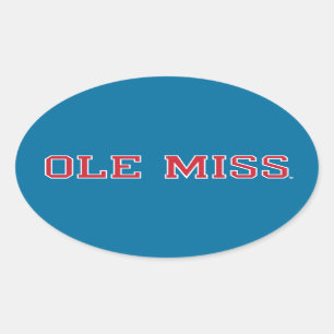 Universität Mississippi Ole Miss Wordmark Ovaler Aufkleber