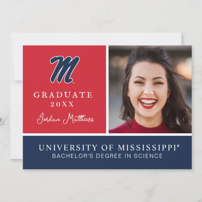 Universität Mississippi | Script M Einladung (Vorderseite)