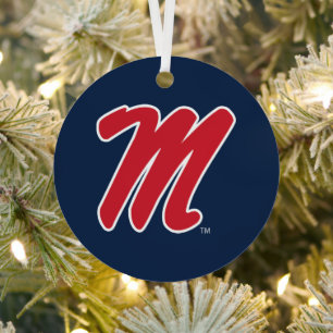 Universität Mississippi Script M Ornament Aus Metall