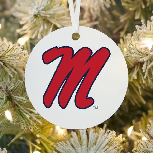 Universität Mississippi | Script M Ornament Aus Metall (InSitu)