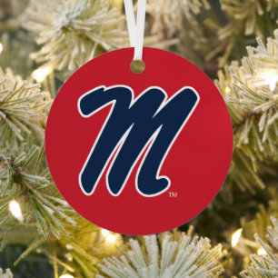 Universität Mississippi Script M Ornament Aus Metall