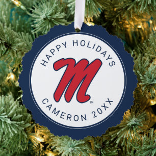 Universität Mississippi Script M Ornament Karte