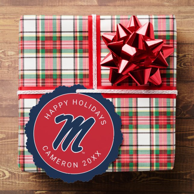 Universität Mississippi | Script M Ornament Karte (Insitu (Geschenk))