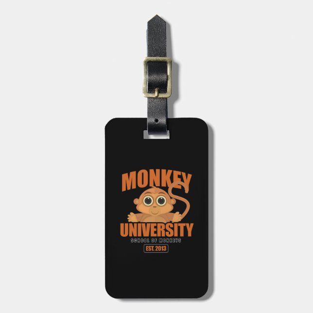 Universität Monkey Gepäckanhänger (Vorderseite vertikal)