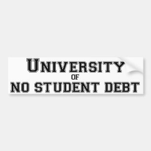Universität ohne Studenten-Schulden-Autoaufkleber Autoaufkleber