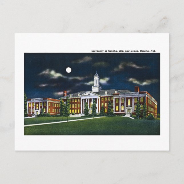 Universität Omaha, Nebraska Postkarte (Vorderseite)
