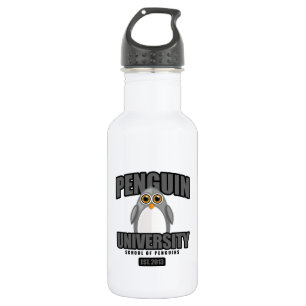 Universität Pinguin - Grau Edelstahlflasche