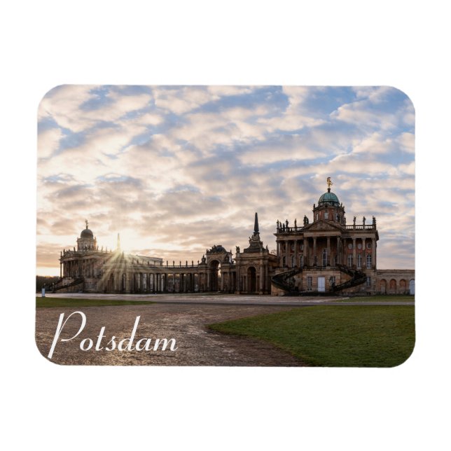 Universität Potsdam bei Sonnenuntergang in Deutsch Magnet (Horizontal)