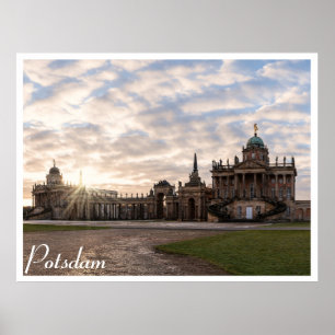 Universität Potsdam bei Sonnenuntergang in Deutsch Poster
