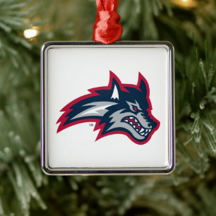 Universität Stony Brook Seawolfen Ornament Aus Metall