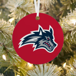 Universität Stony Brook Seawolfen Ornament Aus Metall