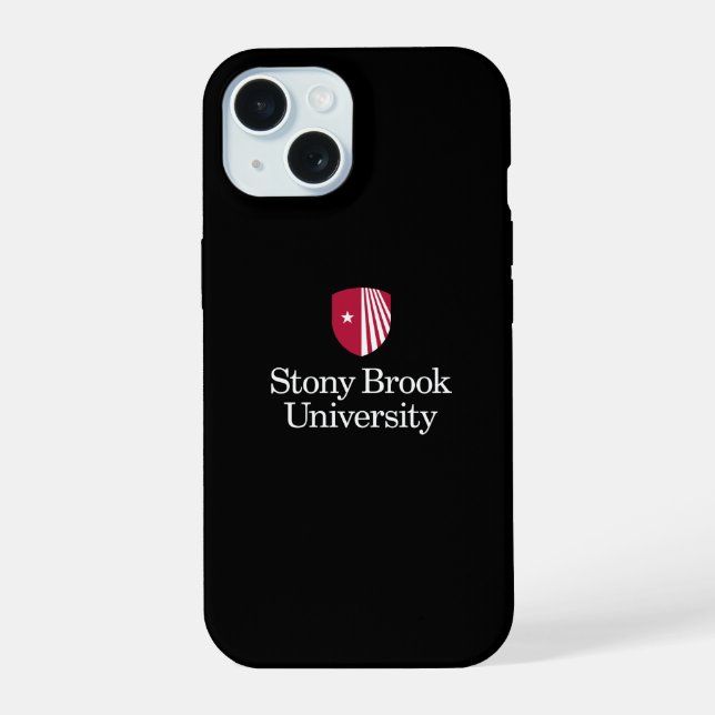 Universität Stony Brook | Wortmarke iPhone 15 Hülle (Rückseite)