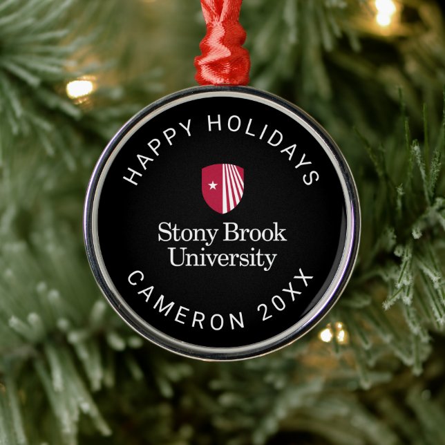 Universität Stony Brook | Wortmarke Ornament Aus Metall (Baum)